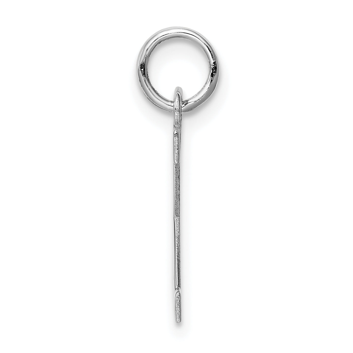 Sterling Silver Rhodium-Plated Block Letter X Initial Charm