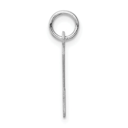 Sterling Silver Rhodium-Plated Block Letter Z Initial Charm