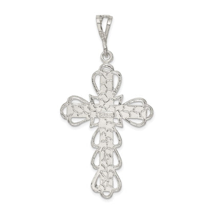 Sterling Silver Diamond-Cut Crucifix Pendant