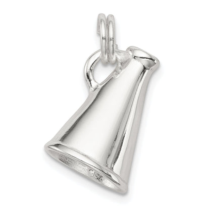 Sterling Silver Rhodium-Plated Megaphone Charm