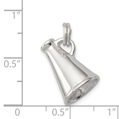 Sterling Silver Rhodium-Plated Megaphone Charm