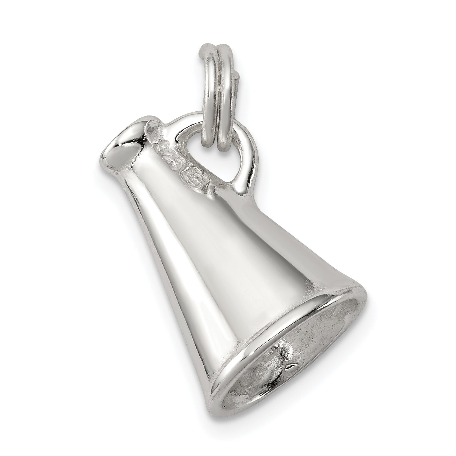 Sterling Silver Rhodium-Plated Megaphone Charm