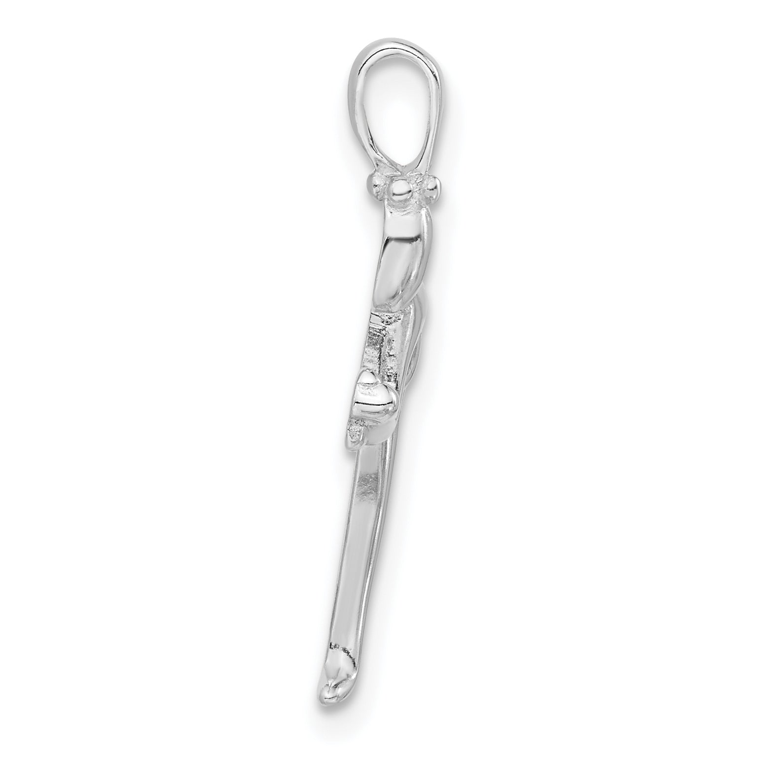 Sterling Silver Polished Person Stretching Pendant