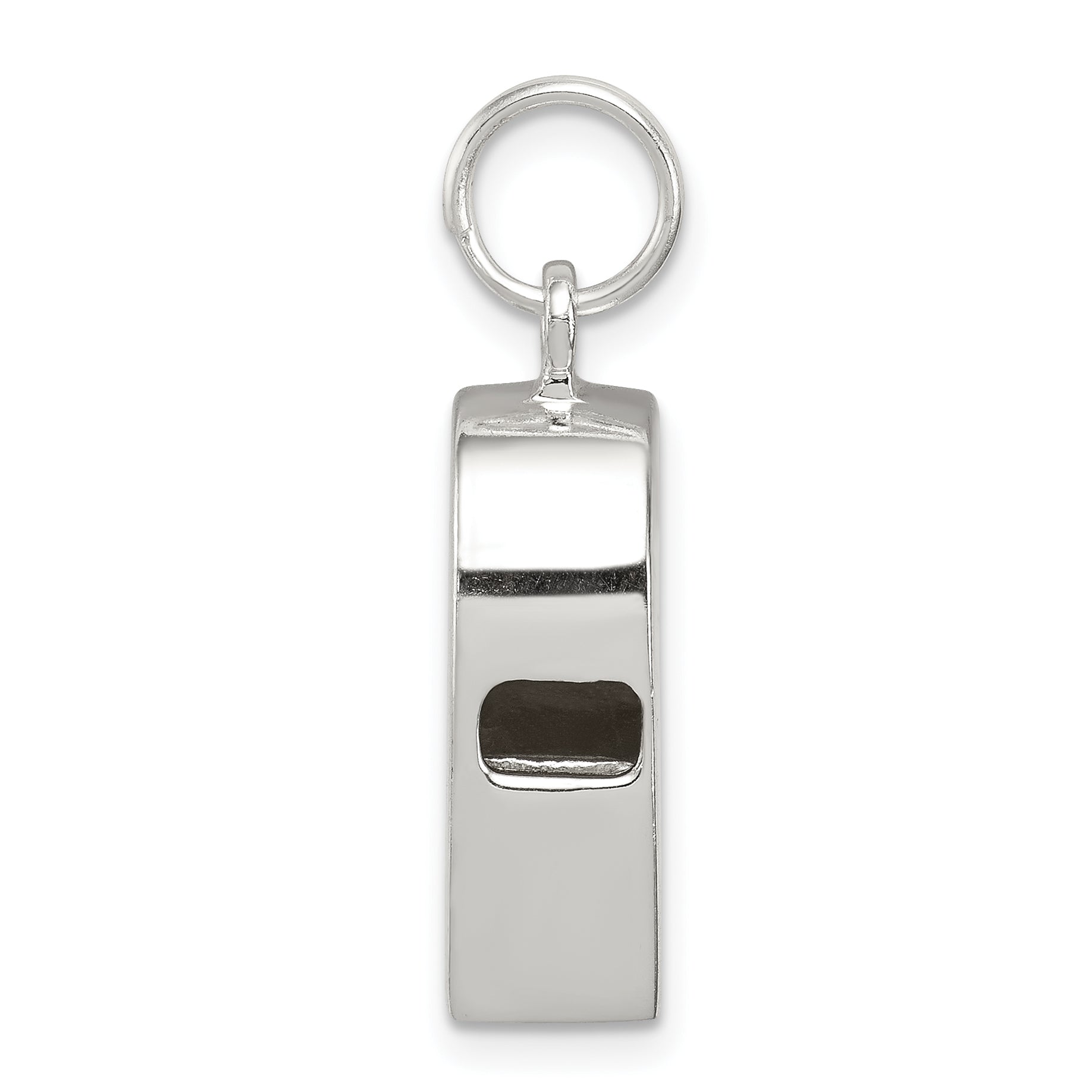 Sterling Silver Rhodium-Plated Polished Whistle Charm