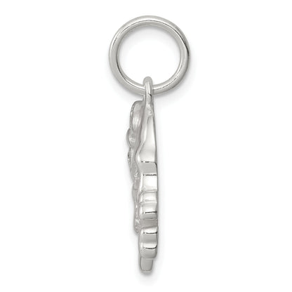 Sterling Silver Cz Skull Charm