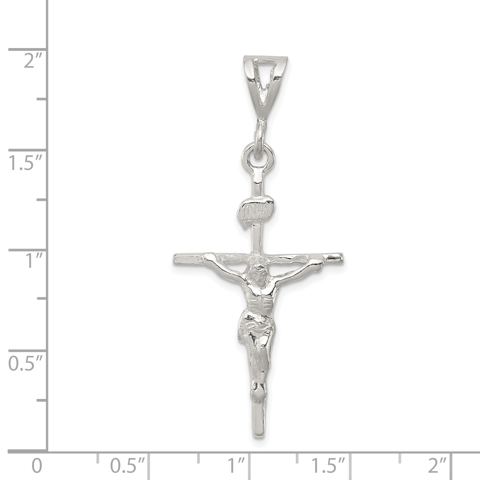 Sterling Silver Inri Crucifix Pendant