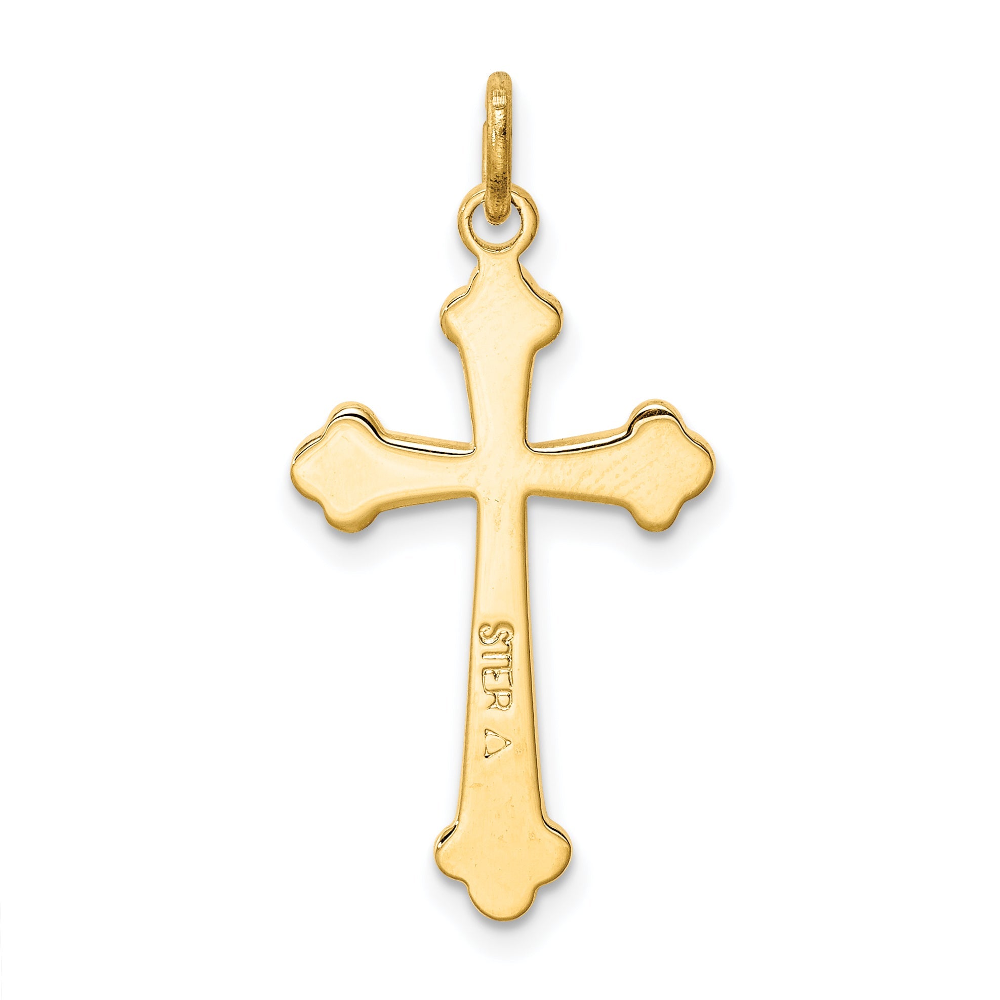 Sterling Silver W/ 18K Plating Cross Charm