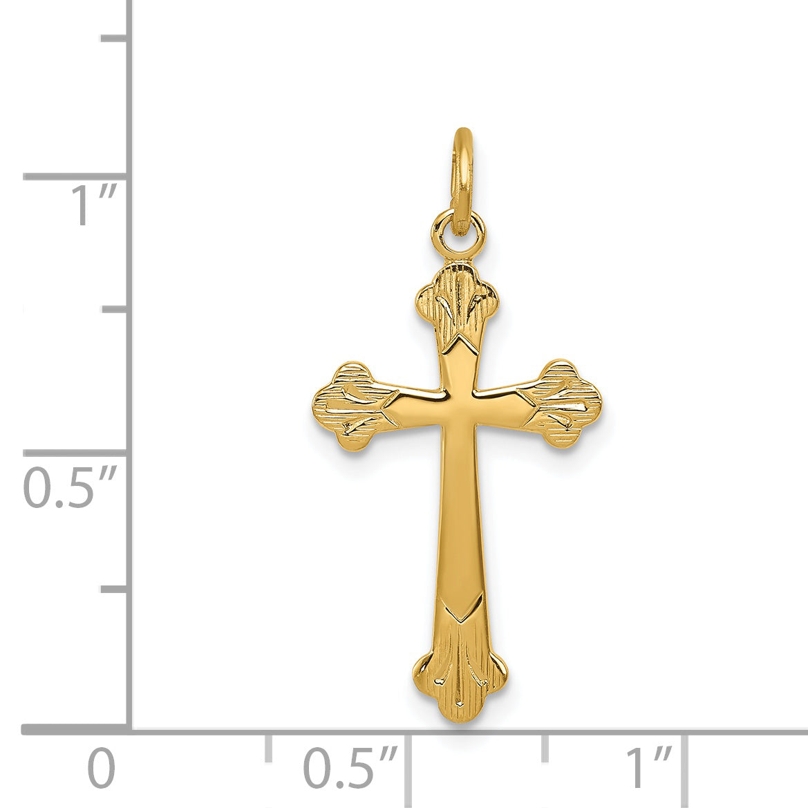 Sterling Silver W/ 18K Plating Cross Charm