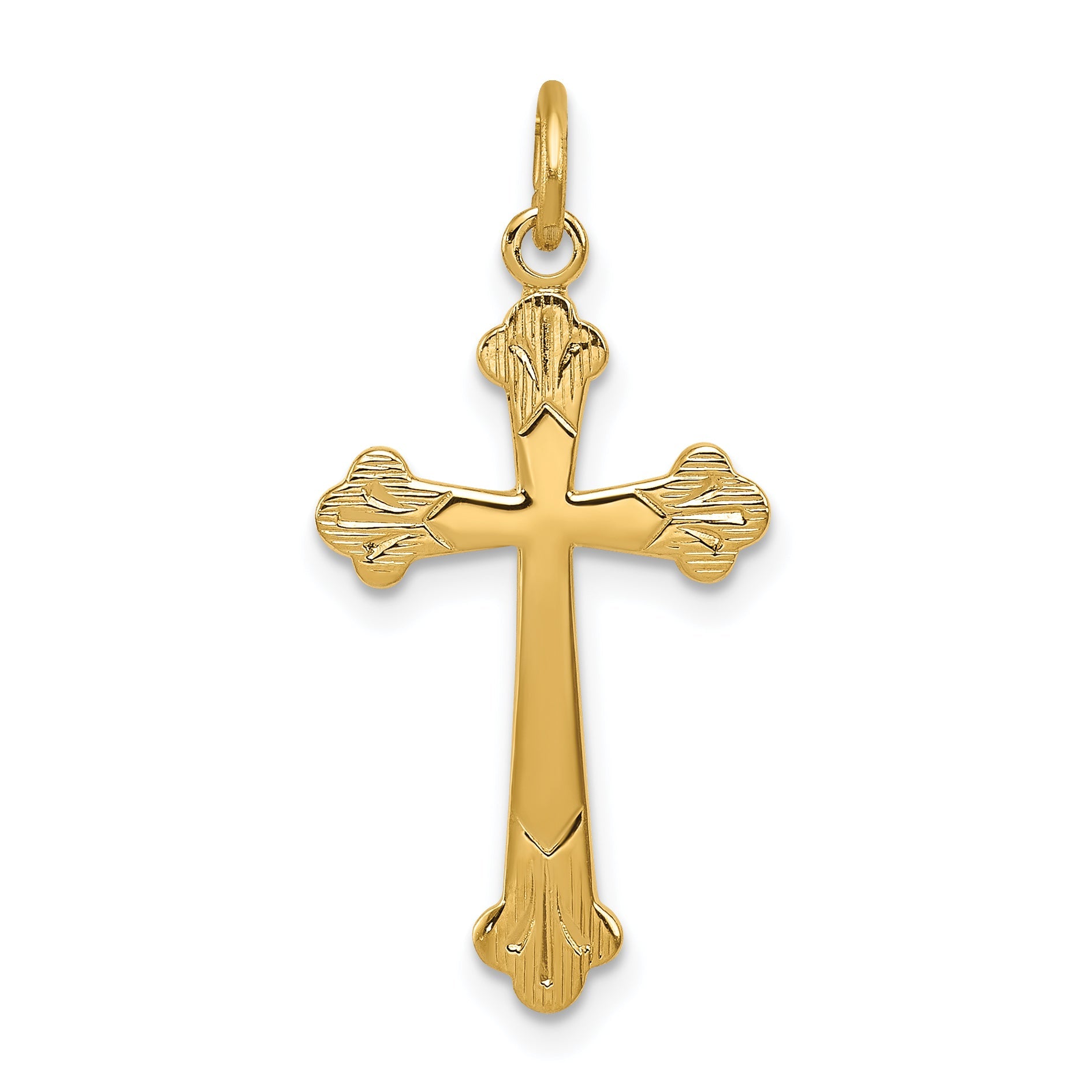 Sterling Silver W/ 18K Plating Cross Charm