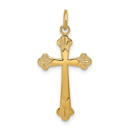 Sterling Silver W/ 18K Plating Cross Charm