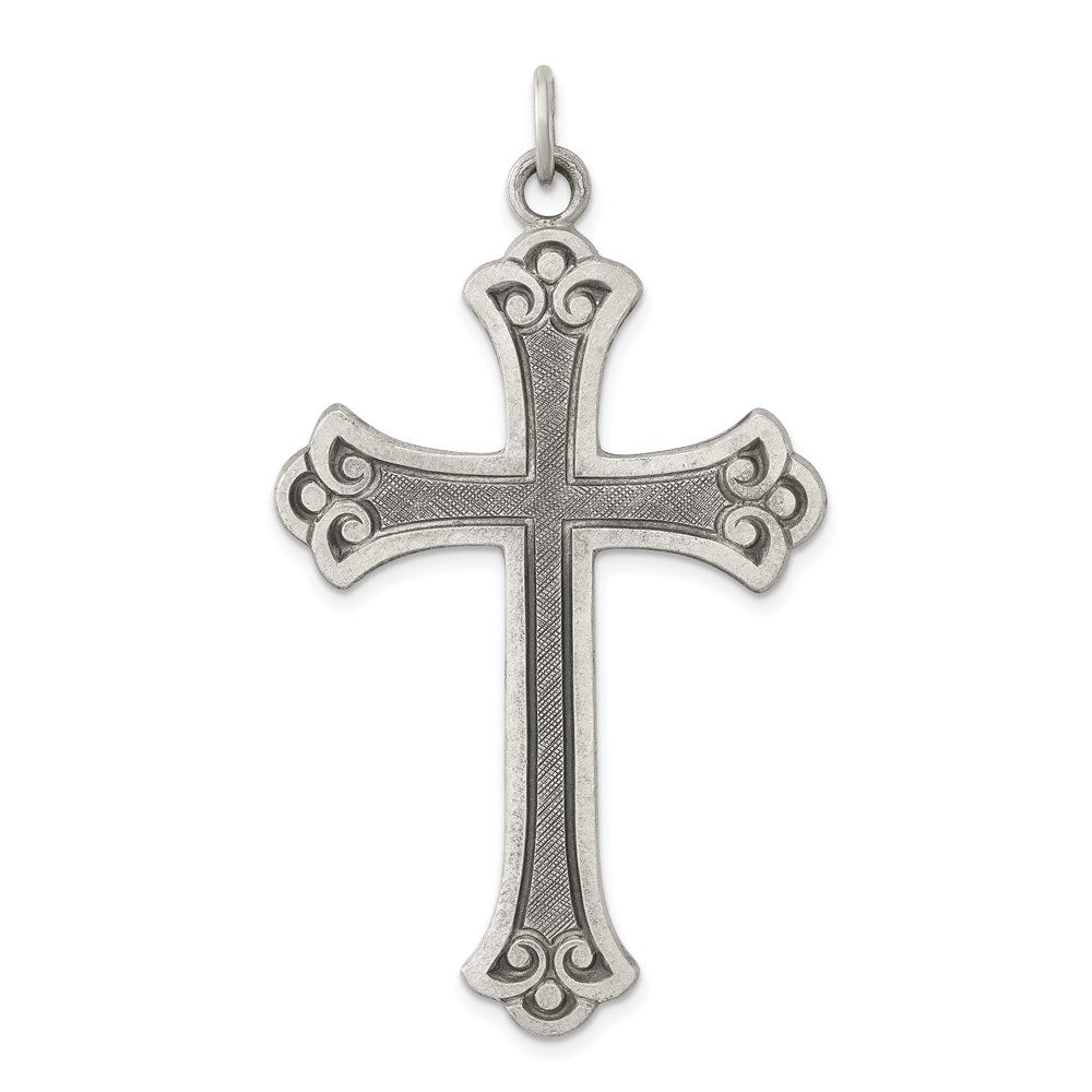 Sterling Silver Antiqued Cross Pendant