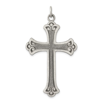 Sterling Silver Antiqued Cross Pendant
