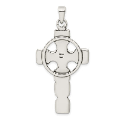 Sterling Silver Antiqued Celtic Cross Pendant