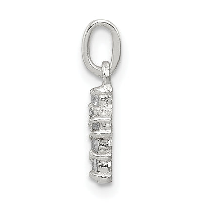 Sterling Silver Cz Cross Charm