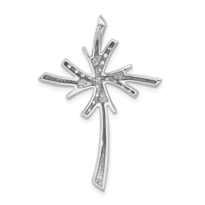 Sterling Silver Cz Cross Pendant