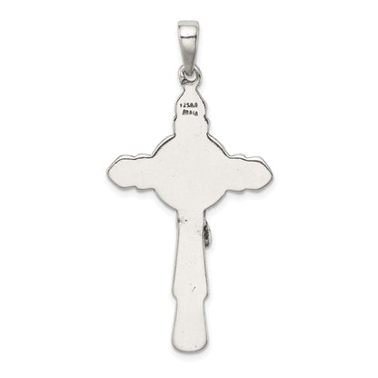 Sterling Silver Antiqued Iona Crucifix Pendant