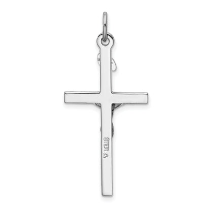 Sterling Silver Rhodium-Plated & 18K Gold-Plated Crucifix Pendant