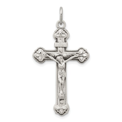 Sterling Silver Antiqued Inri Crucifix Pendant