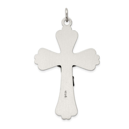 Sterling Silver Antiqued Inri Crucifix Pendant