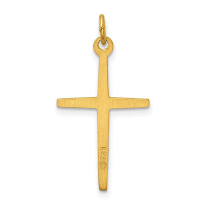 Sterling Silver & 24K Gold -Plated Passion Cross Charm