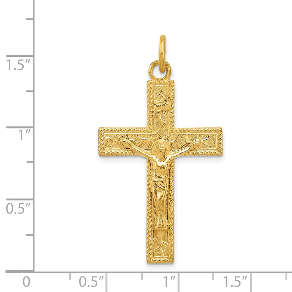 Sterling Silver & 24K Gold -Plated Inri Crucifix Pendant