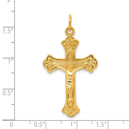 Sterling Silver & 24K Gold -Plated Inri Crucifix Pendant