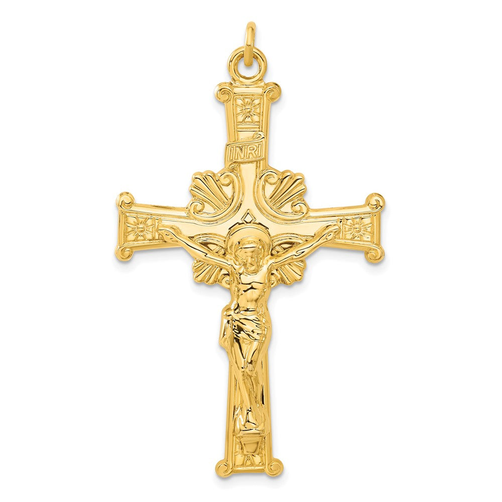 Sterling Silver & 24K Gold-Plated Inri Crucifix Pendant