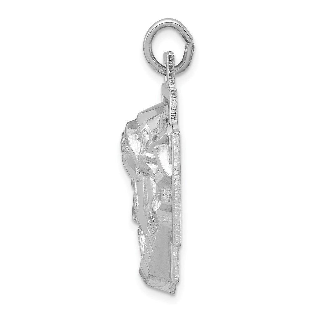 Sterling Silver Rhodium-Plated Ecce Homo Charm