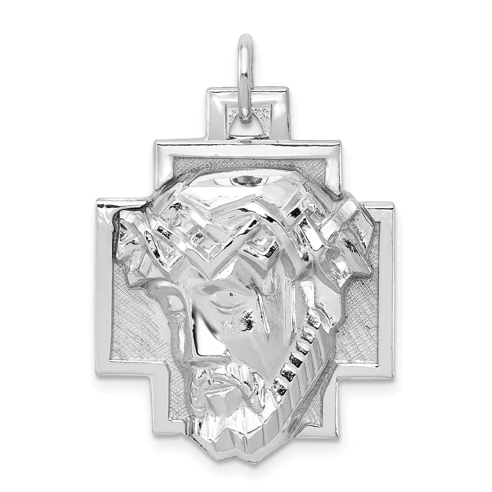 Sterling Silver Rhodium-Plated Ecce Homo Charm