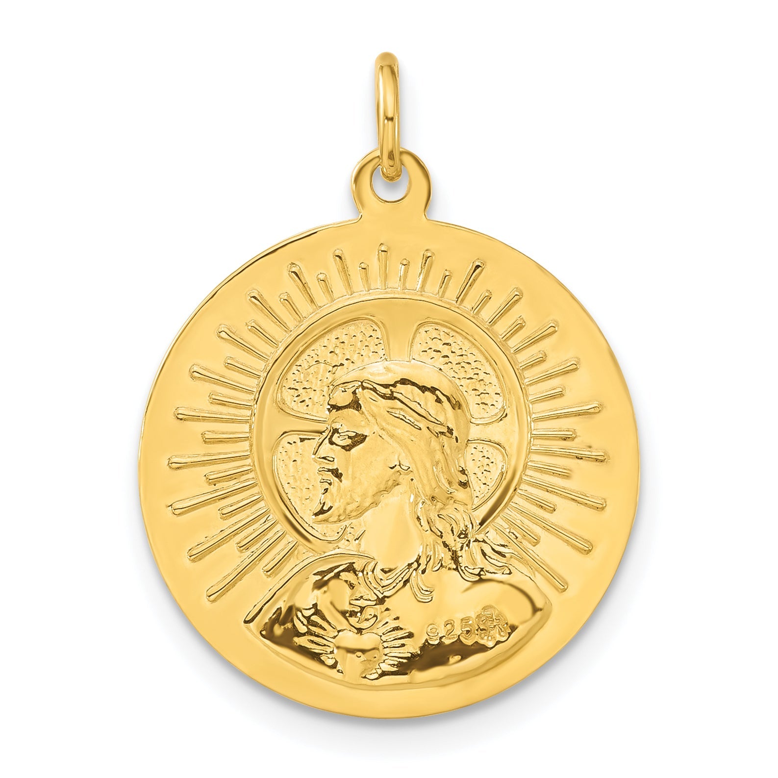 Ss/Gold Plated Sterling Silver & 24K Gold-Plated Matka Boska Medal Pendant