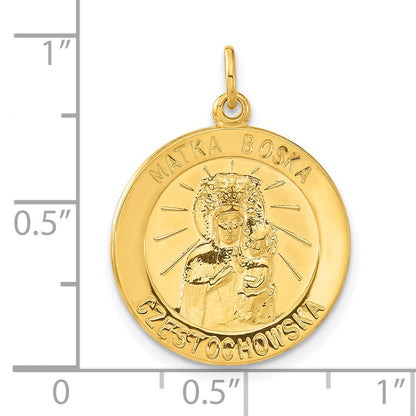 Ss/Gold Plated Sterling Silver & 24K Gold-Plated Matka Boska Medal Pendant