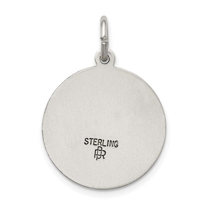 Sterling Silver Antiqued Lady Of Montserrate Medal