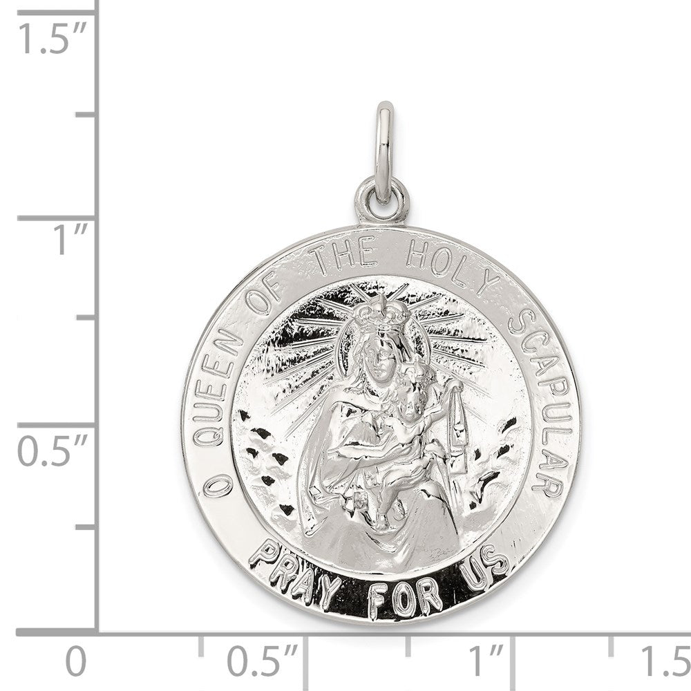 Sterling Silver Queen Of The Holy Scapular Medal