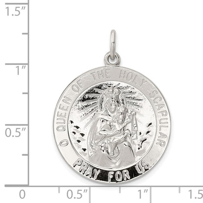 Sterling Silver Queen Of The Holy Scapular Medal