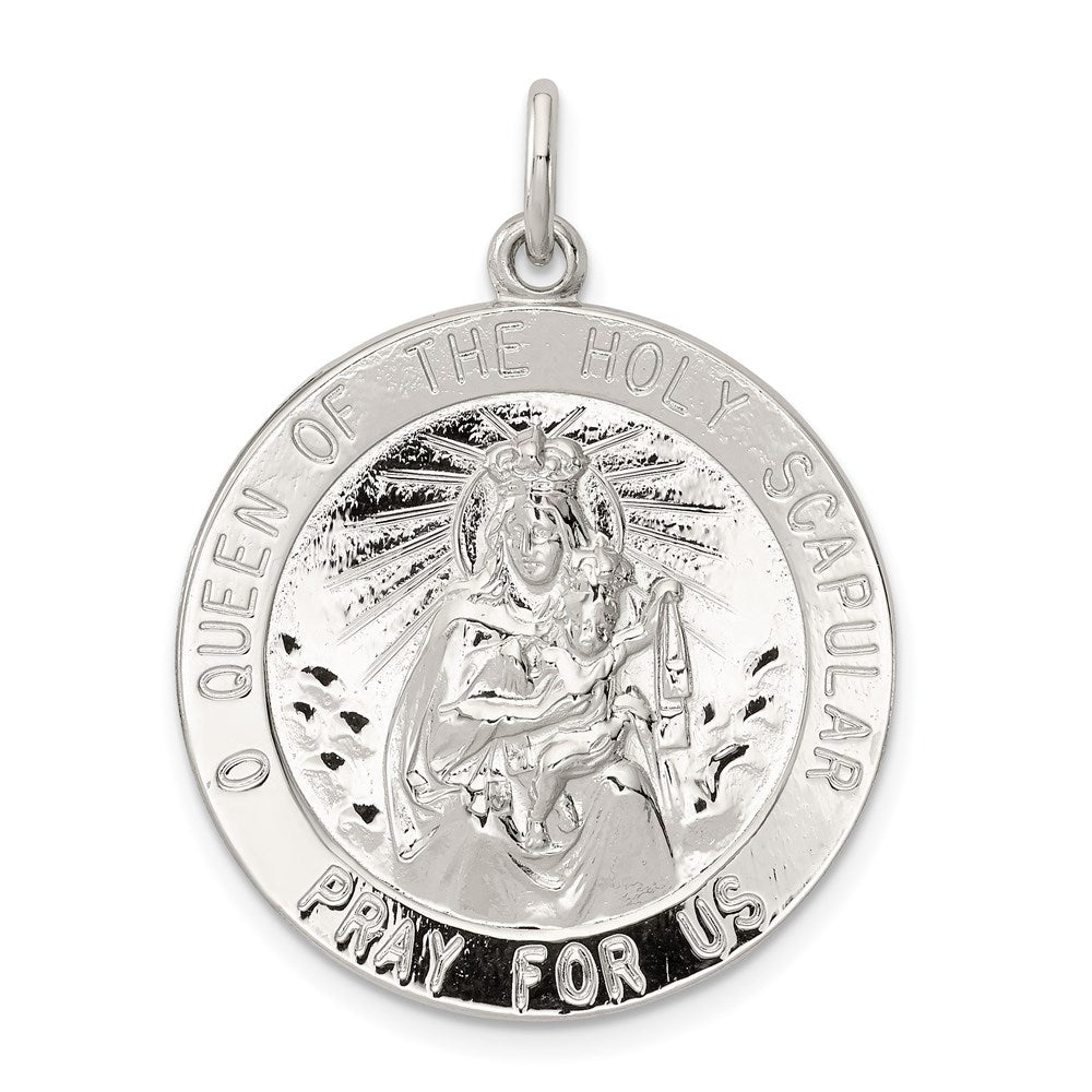 Sterling Silver Queen Of The Holy Scapular Medal