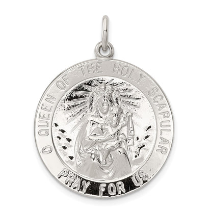 Sterling Silver Queen Of The Holy Scapular Medal