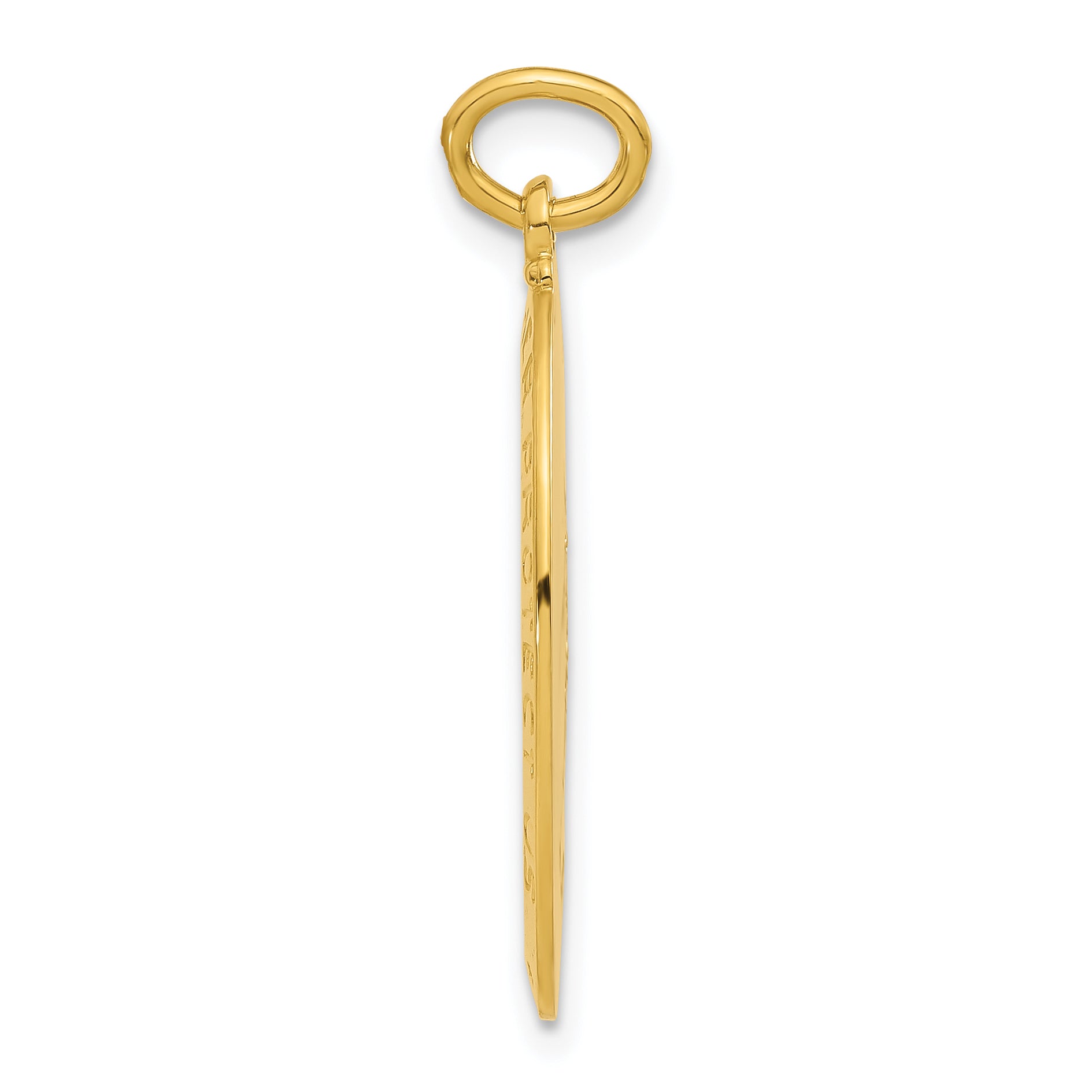 Sterling Silver 24K Gold-Plated Football Saint Christopher Medal Pendant