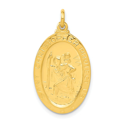 Sterling Silver 24K Gold-Plated Saint Christopher Basketball Medal Pendant