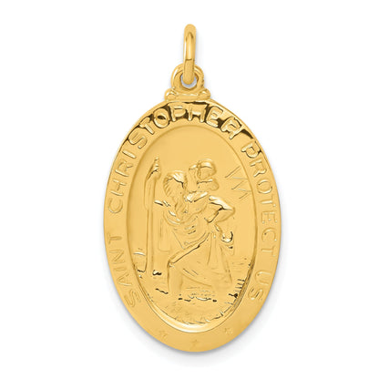 Sterling Silver 24K Gold-Plated Saint Christopher Bowling Medal Pendant