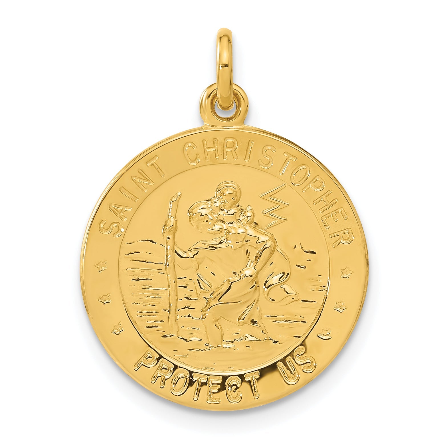 Sterling Silver 24K Gold-Plated Basketball St. Christopher Medal Pendant