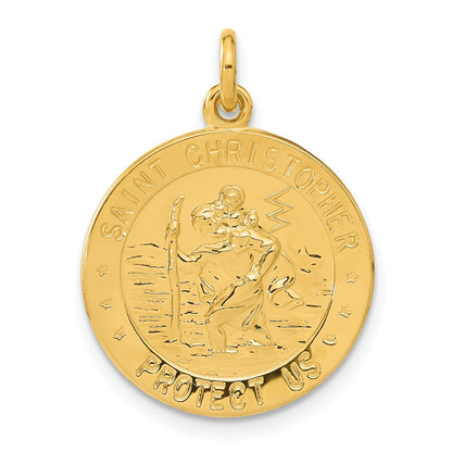 Sterling Silver 24K Gold-Plated Basketball St. Christopher Medal Pendant