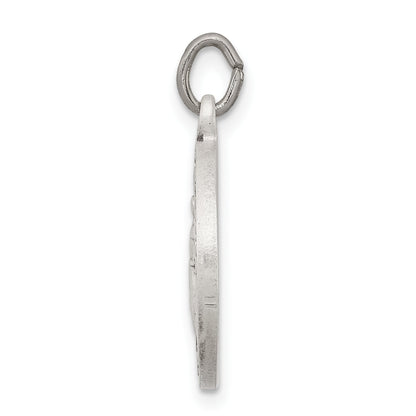 Sterling Silver Antiqued Saint Francis Of Assisi Medal