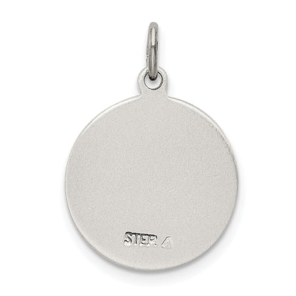 Sterling Silver Antiqued Saint Francis Of Assisi Medal