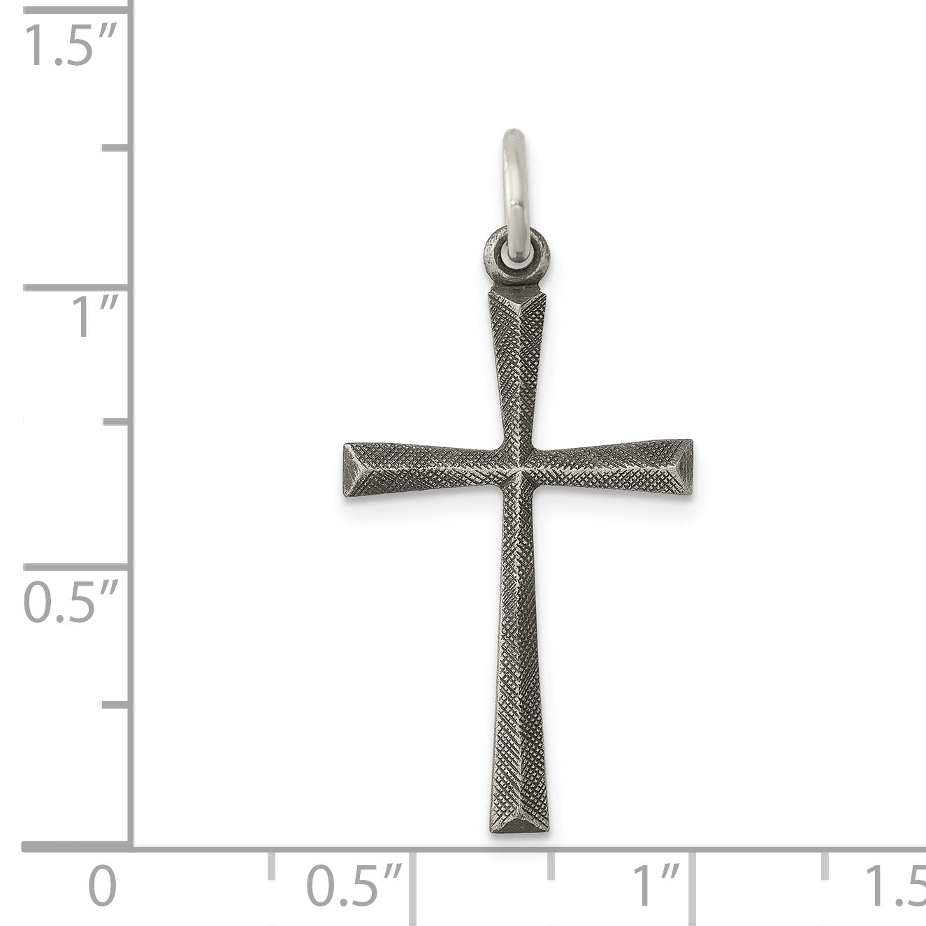 Sterling Silver Antiqued Cross Charm