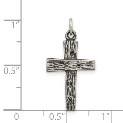 Sterling Silver Antiqued Cross Charm