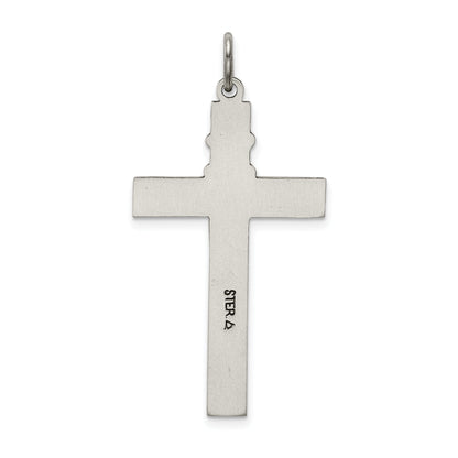 Sterling Silver Antiqued Rosary Cross Pendant