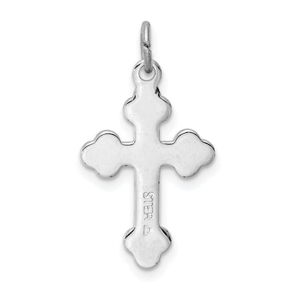 Sterling Silver Rhodium-Plated & 18K Gold-Plated Cross Charm