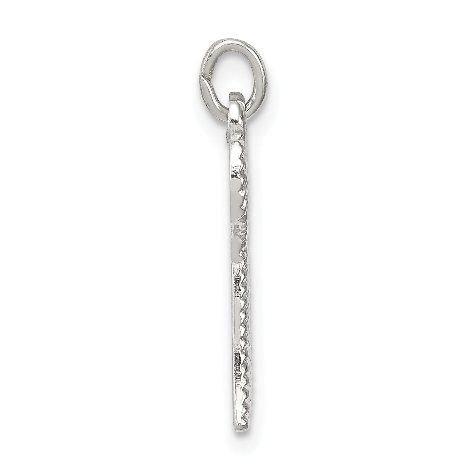 Sterling Silver Rhodium-Plated Chai Pendant