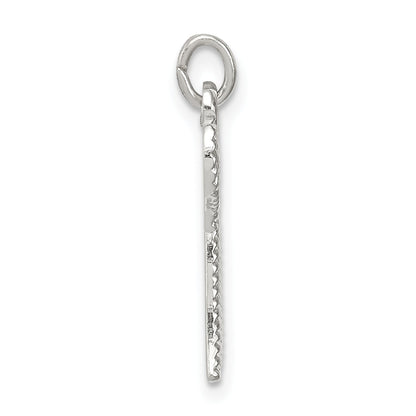 Sterling Silver Rhodium-Plated Chai Pendant