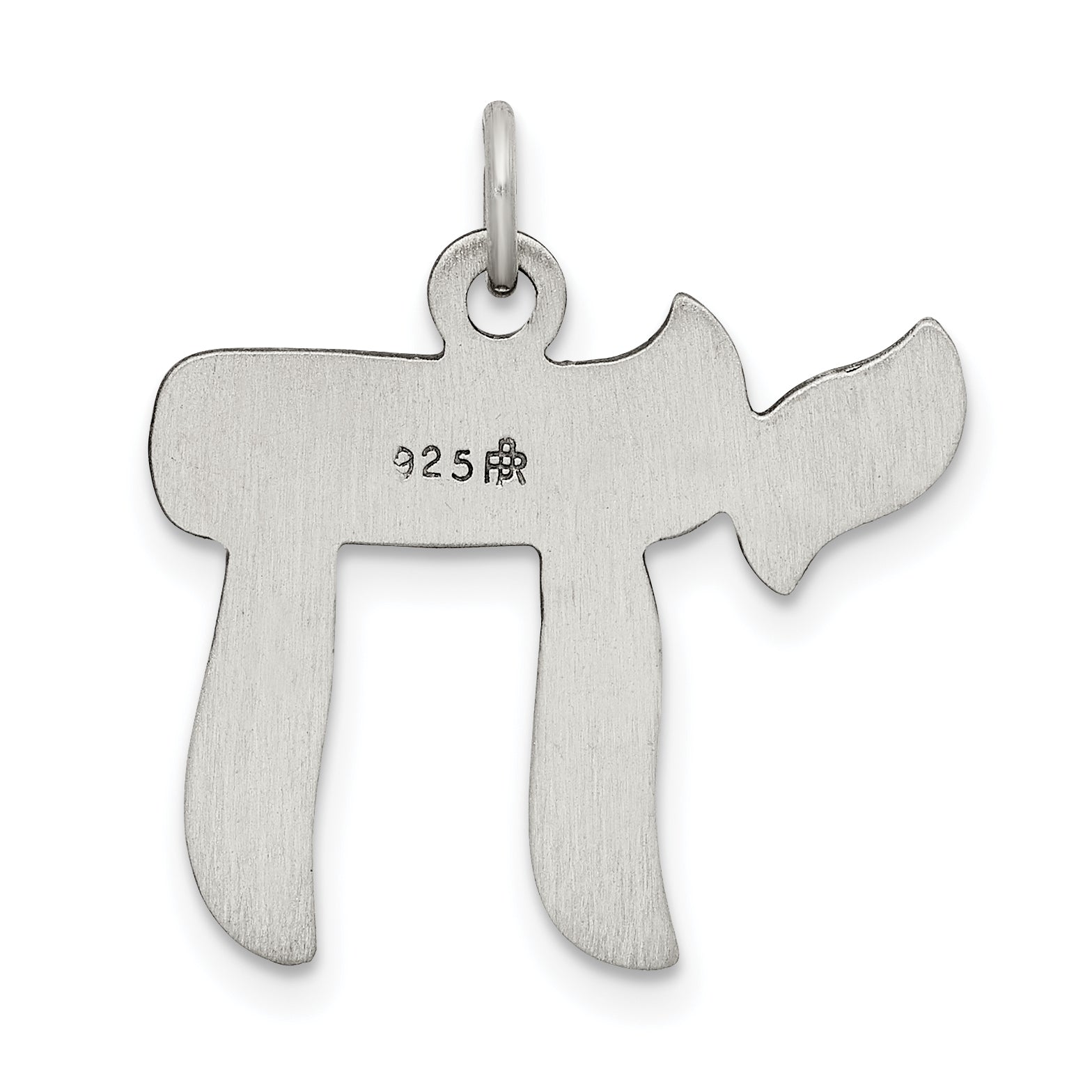 Sterling Silver Antiqued Chai Pendant